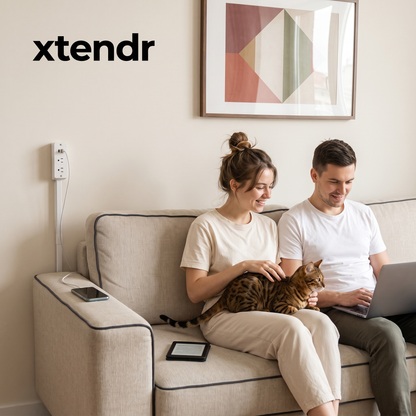 xtendr power board | extend, rotate & reach any hidden outlet